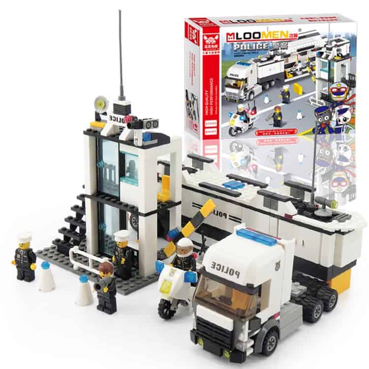 511 pcs brick blocks city police station command vehicle building bricks plastic blocks toys