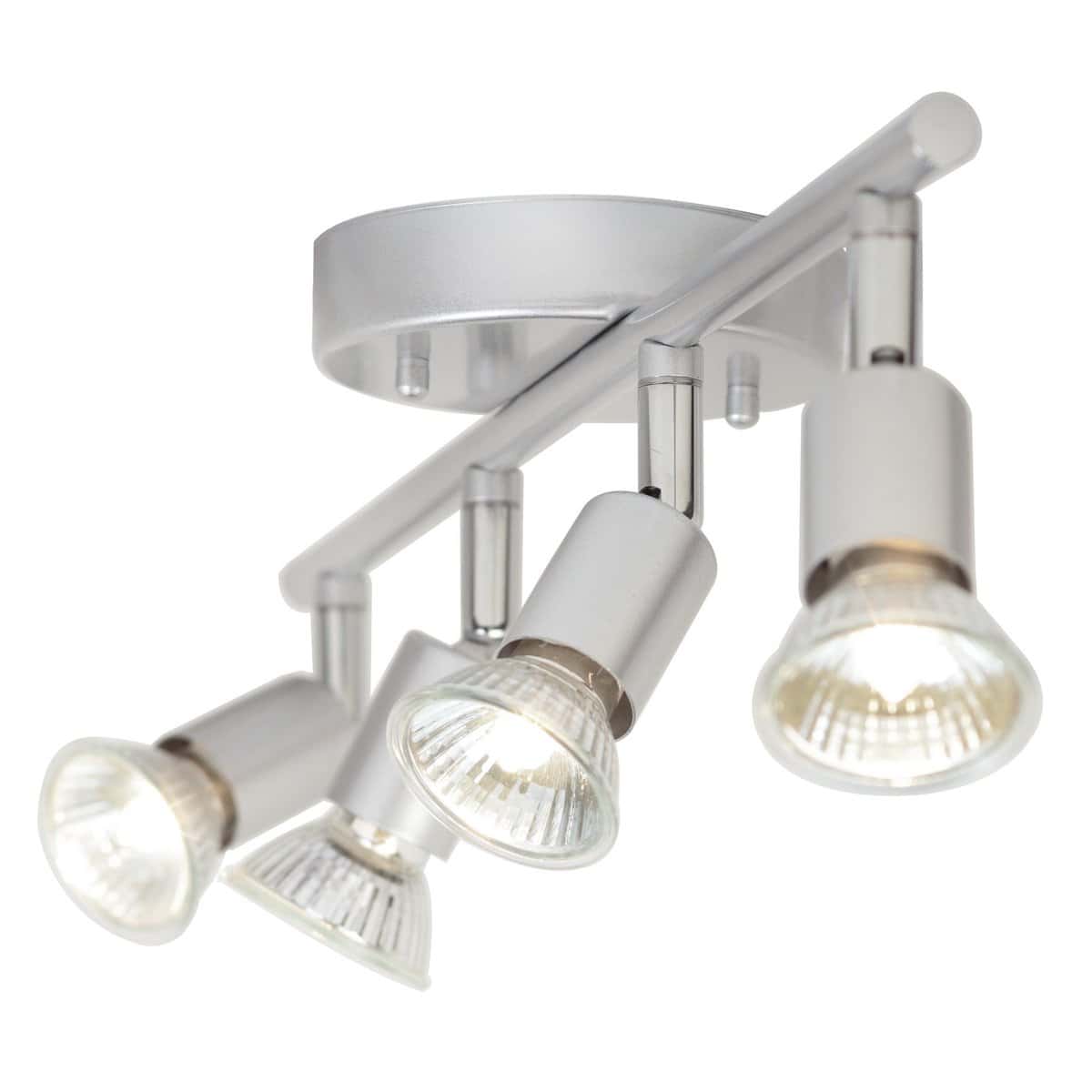 globe electric payton 4 light matte silver track lighting kit