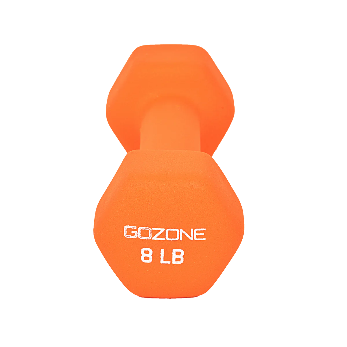 gozone 8 lb neoprene hex dumbbell – orange