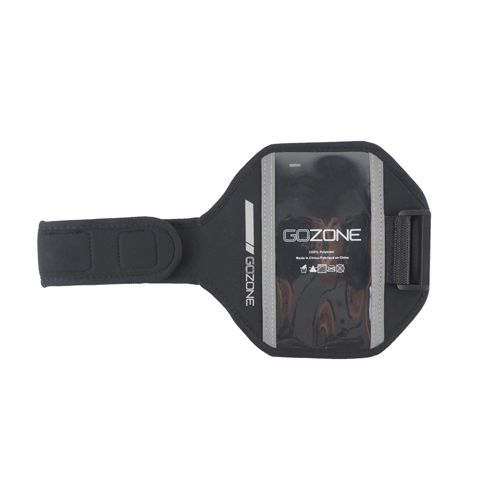 gozone runner’s armband – black/grey, adjustable fit