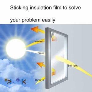 uv reflective one way privacy decoration glass window film sticker, width: 110cm, length: 1m (gold)