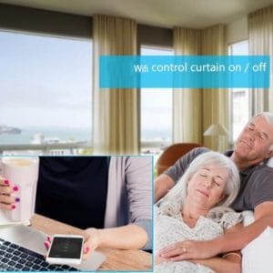 eu wifi smart touch curtain switch voice control by alexa and google phone control for electric curtain motor
