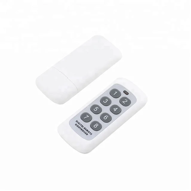 universal wireless 433mhz rf learning code digital remote controller transmitter 8 channels buttons keypad ask pt2262 1527/2240