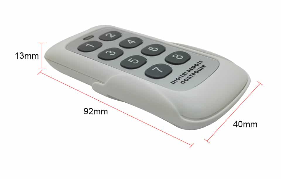 universal wireless 433mhz rf learning code digital remote controller transmitter 8 channels buttons keypad ask pt2262 1527/2240