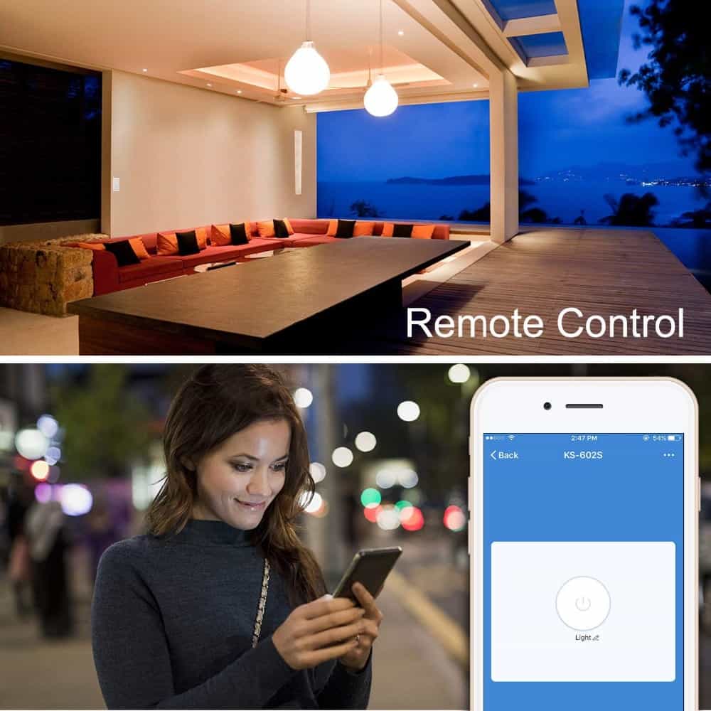 eu wifi smart touch curtain switch voice control by alexa and google phone control for electric curtain motor