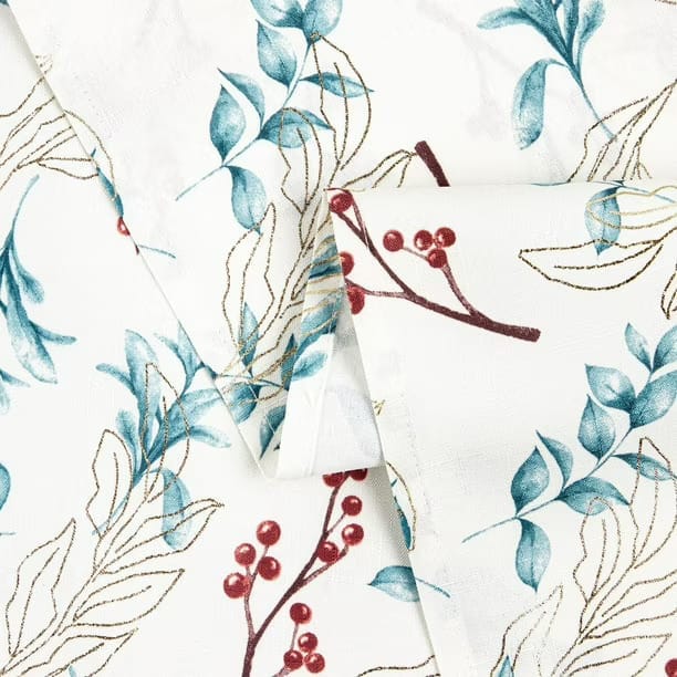 holiday time fabric tablecloth