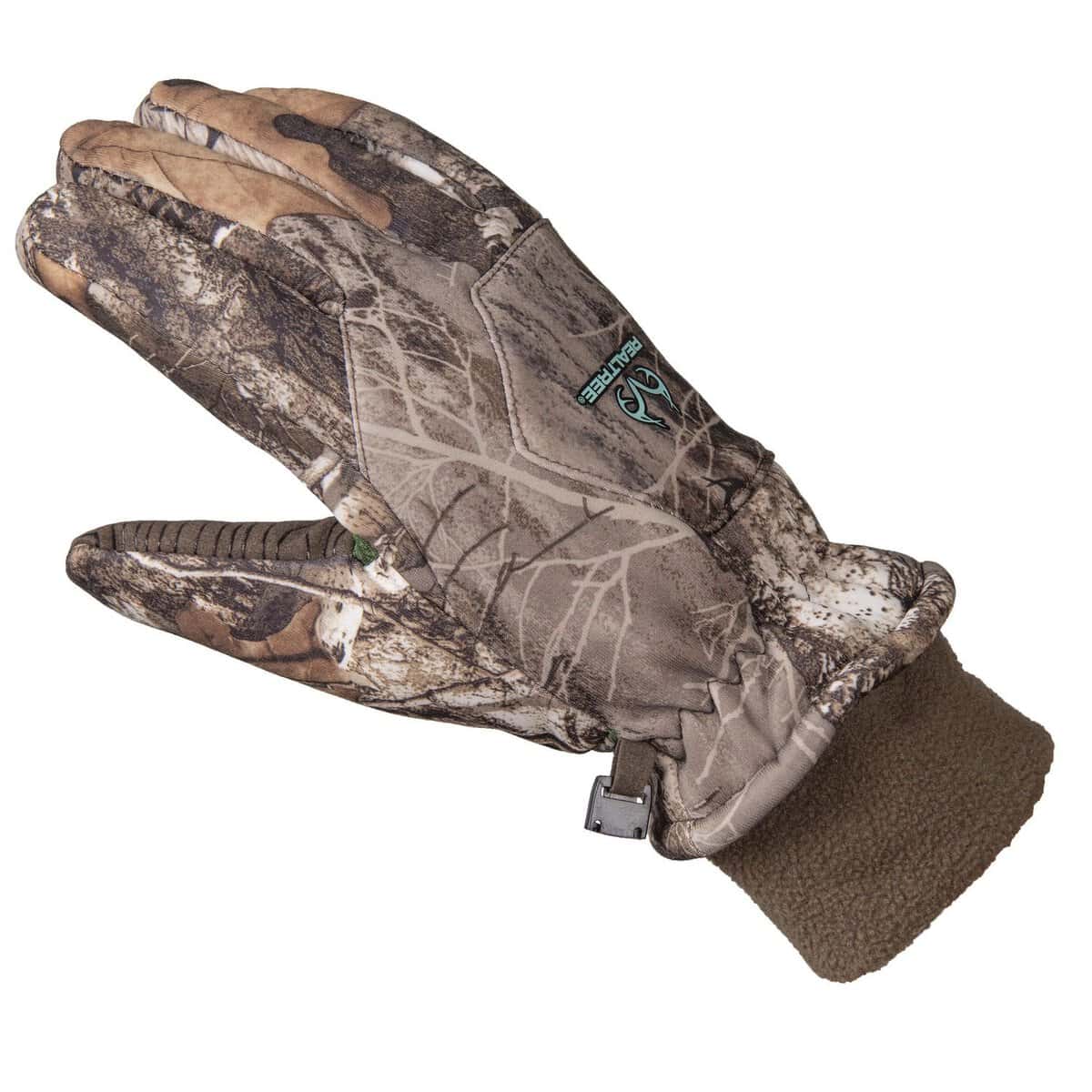 realtree sherpa lined gloves gants doublÉ de sherpa large