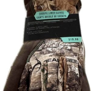 realtree sherpa lined gloves gants doublÉ de sherpa large