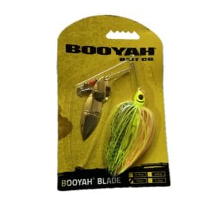 booyah 1/4 oz tandem blade spinner bait chartreuse yellow orange black