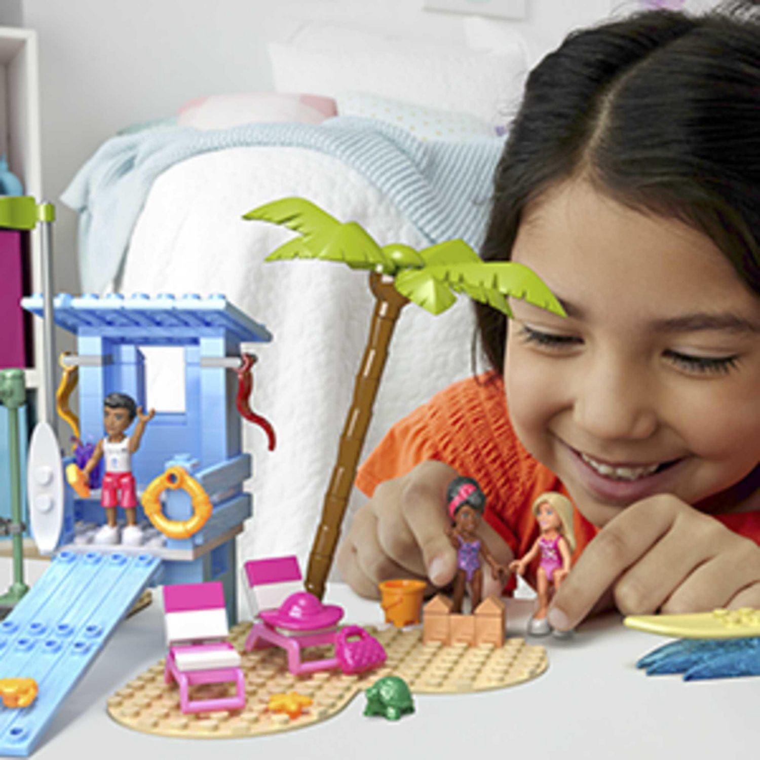 mega barbie malibu dream boat building kit playset with 3 micro dolls