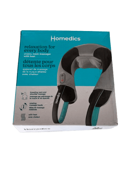 homedics neck massager with comfort foam vibration and soothing heat