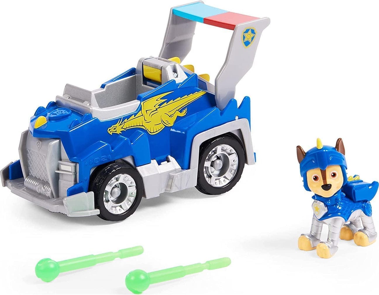paw patrol rescue knights chase transforming car