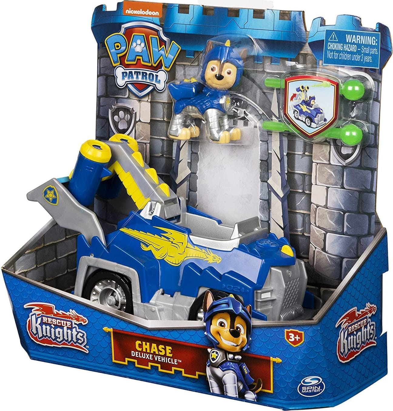 paw patrol rescue knights chase transforming car