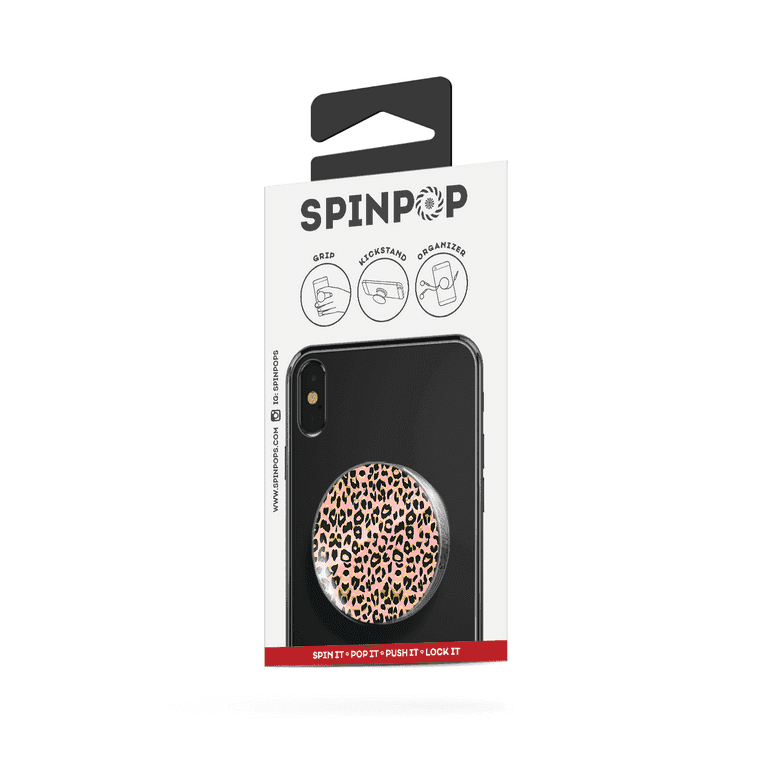 spinpop phone grip psychedelic flower pink