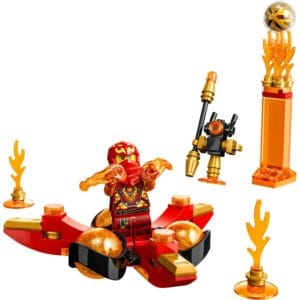 lego ninjago kai’s dragon power spinjitzu flip 71777 red ninja toy building set with kai minifigure