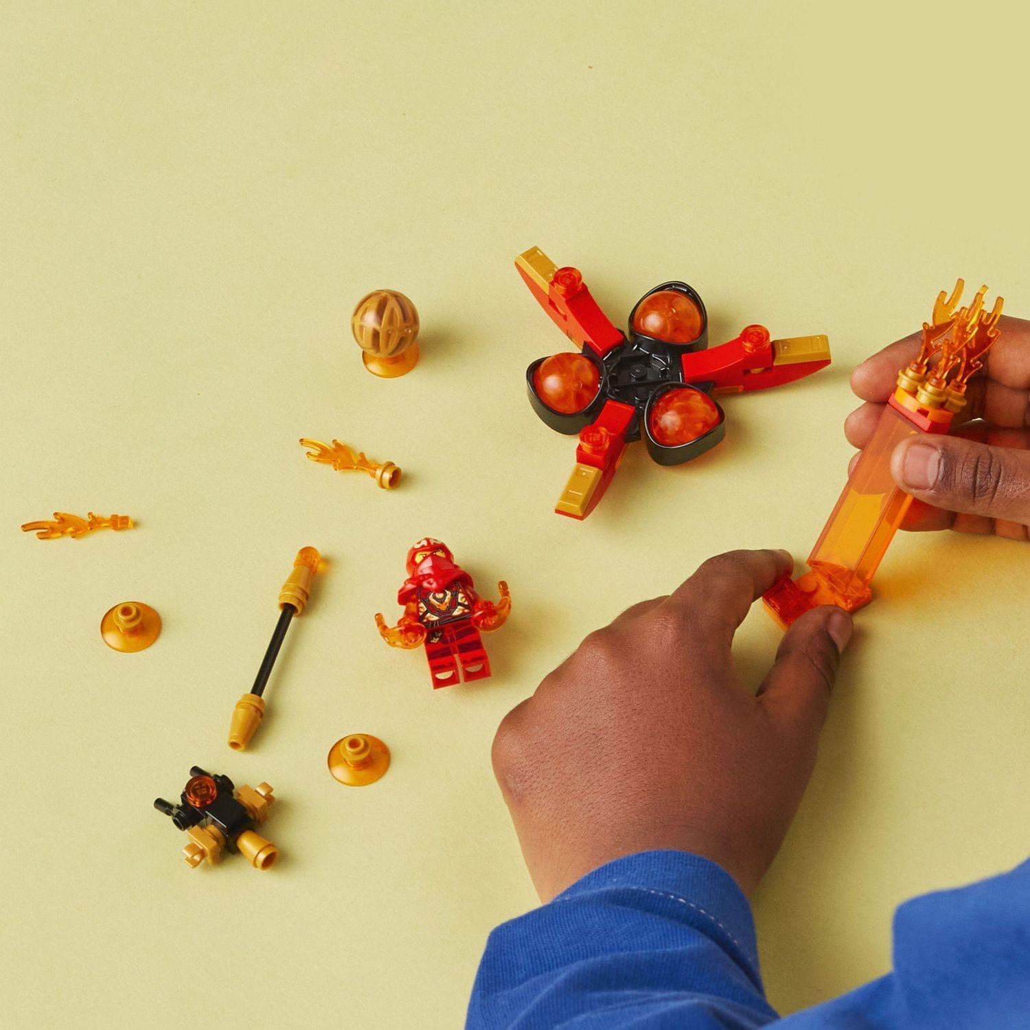 lego ninjago kai’s dragon power spinjitzu flip 71777 red ninja toy building set with kai minifigure