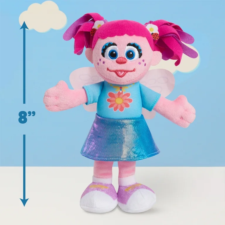 just play sesame street friends 8 inch abby cadabby sustainable plush stuffed toy, kids toys for ages 18 month