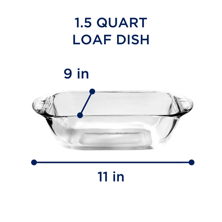 anchor hocking glass loaf pan, 1.5 quart