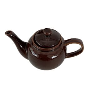Vintage Small Brown Glazed Teapot