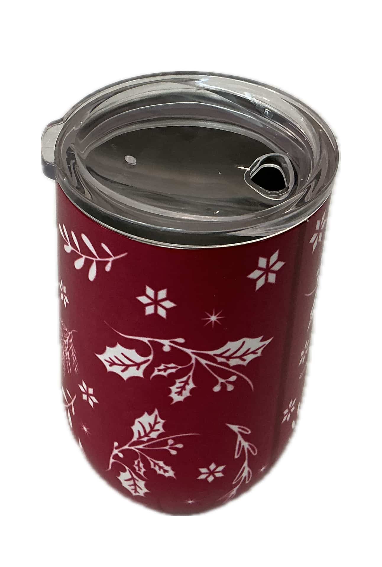 christmas snowflake travel mug in red travel tumbler