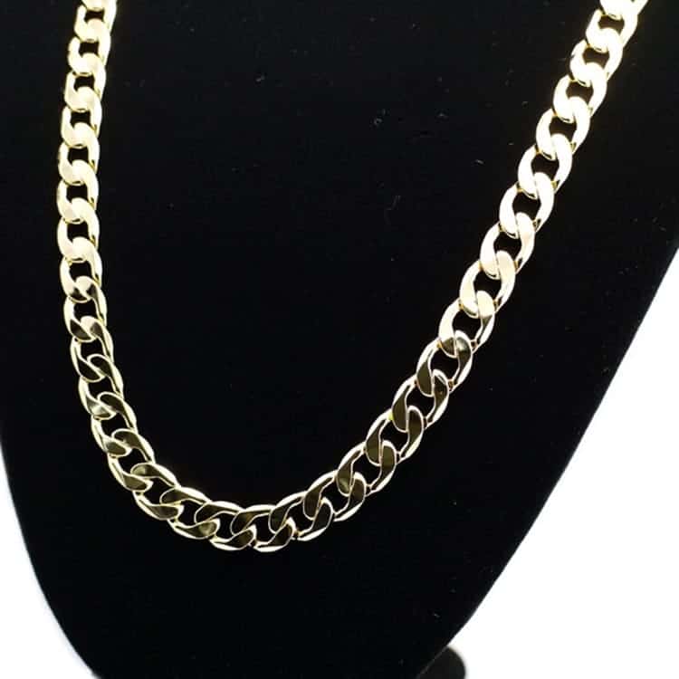 europe and america fashion alloy chain hip hop simple long necklace (gold)