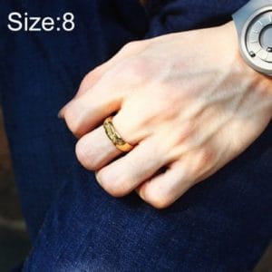 titanium steel ring (gold) us size 8