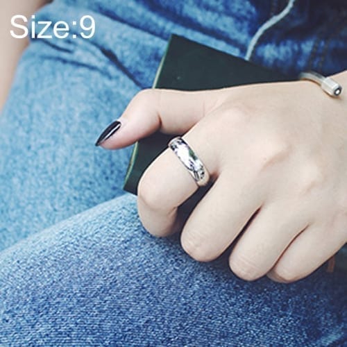 titanium steel ring (silver) us size 9