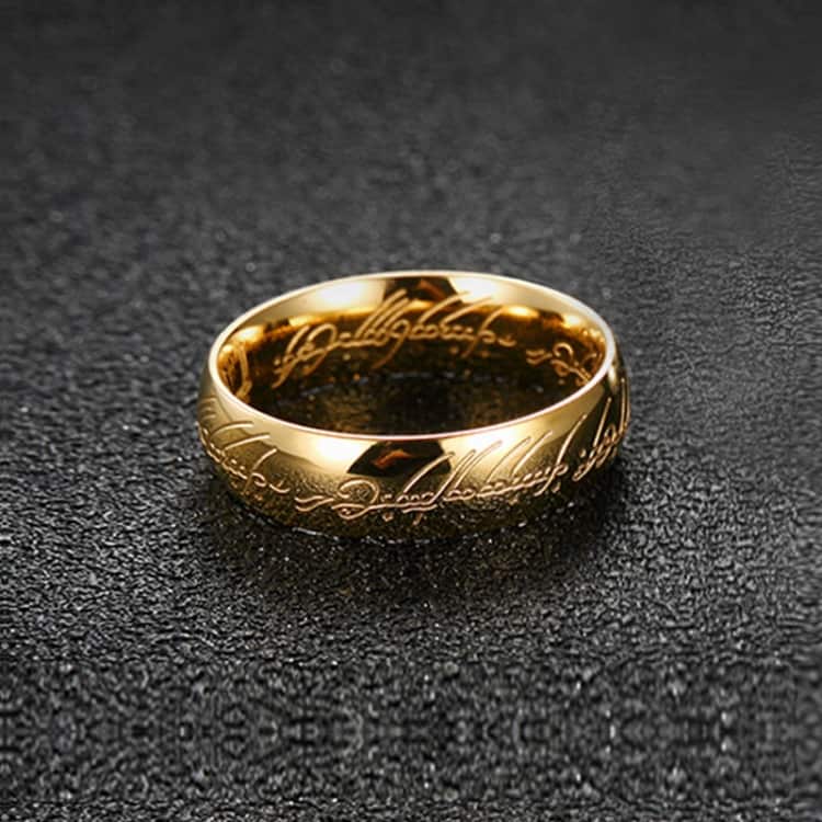 titanium steel ring (gold) us size 13
