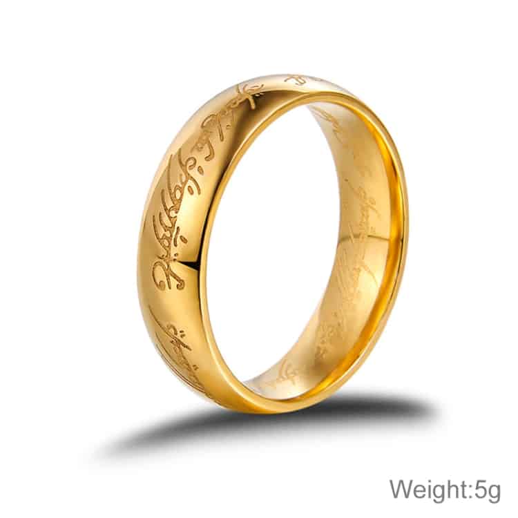 titanium steel ring (gold) us size 13