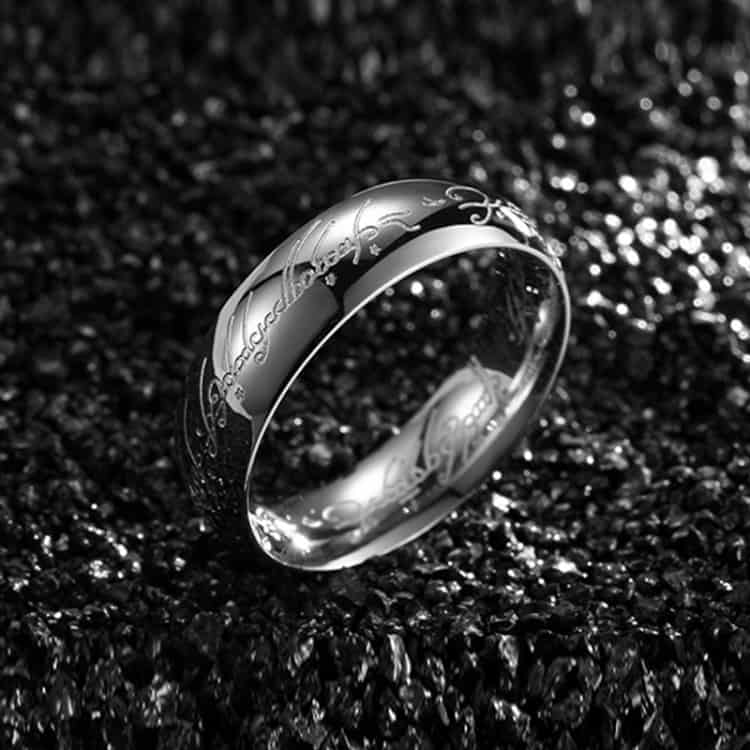 titanium steel ring (silver) us size 13