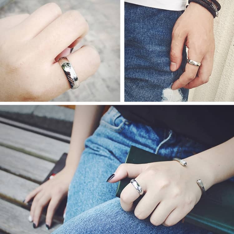 titanium steel ring (silver) us size 13