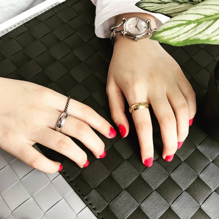 titanium steel ring (silver) us size 13