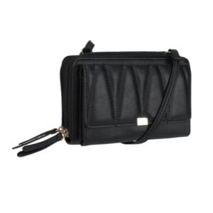 time and thru linear quilt ladies double zip string wallet large string wallet