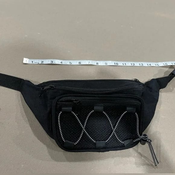 jetstream leather waist bag with bungee