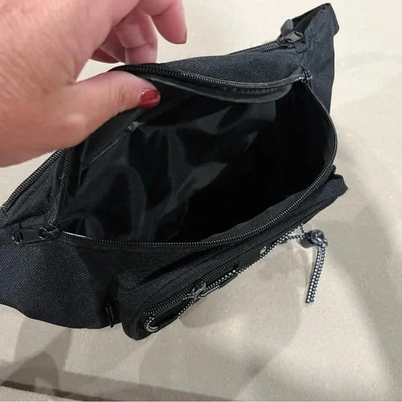 jetstream leather waist bag with bungee