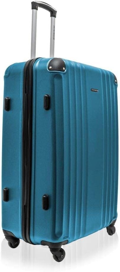 jetstream 28 inch softside rolling spinner upright carry on luggage, teal