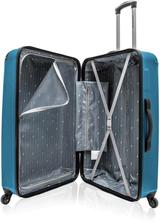 jetstream 28 inch softside rolling spinner upright carry on luggage, teal