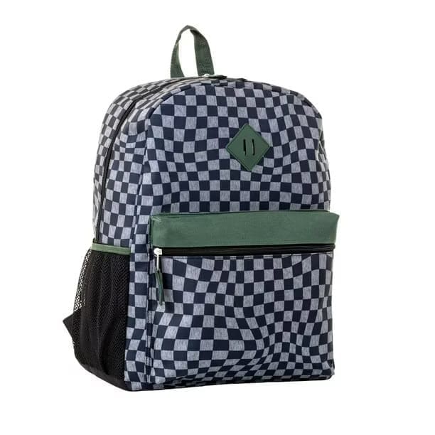 jetstream 4pcs full school day backpack set black checkers
