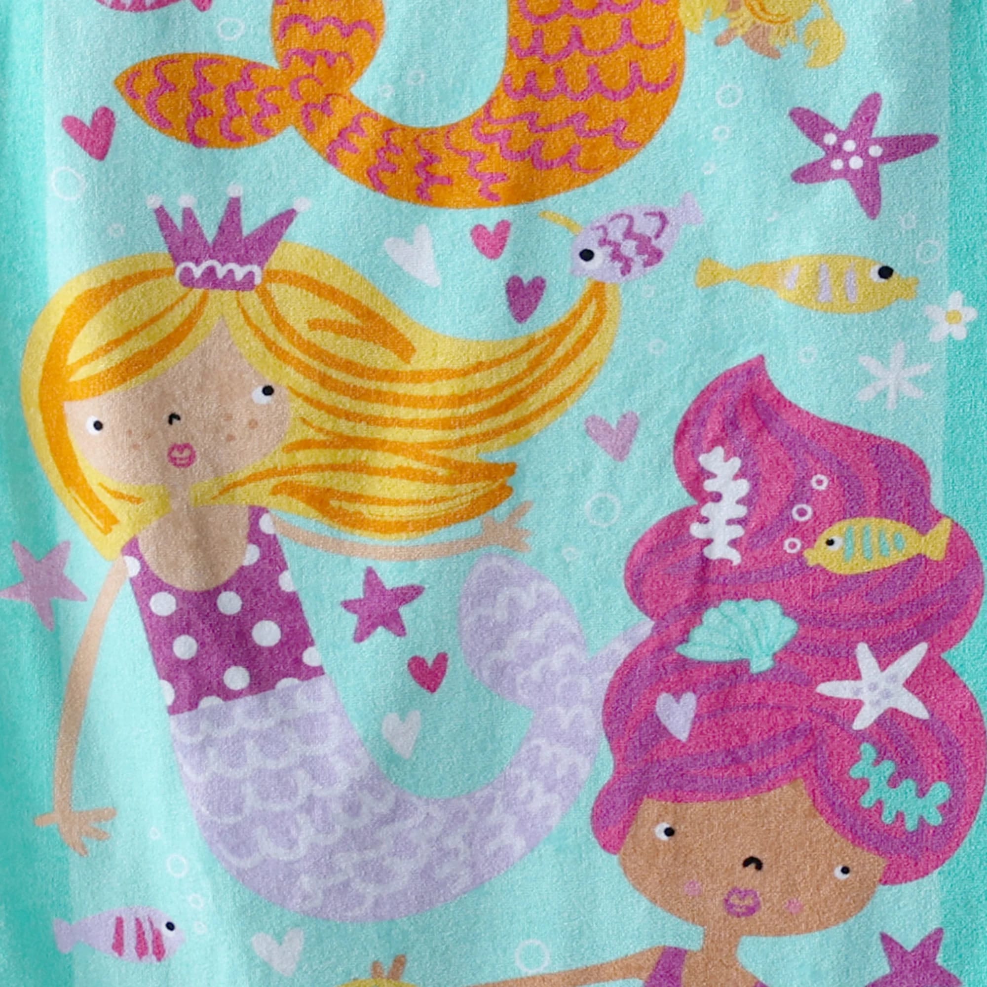 mainstays velour beach towel mermaids multi color 28x60