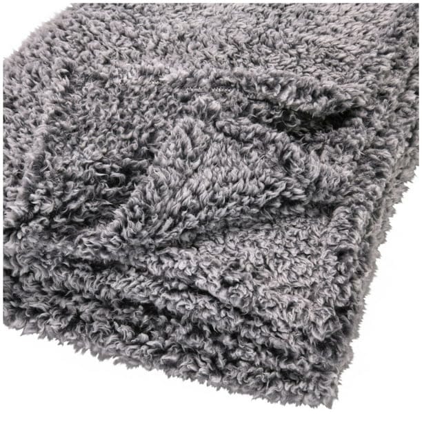 mainstays sherpa throw blanket 50" x 60", gray