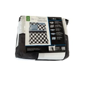 mainstays queen duvet cover set bed in a bag 90" x 102" 7 pieces