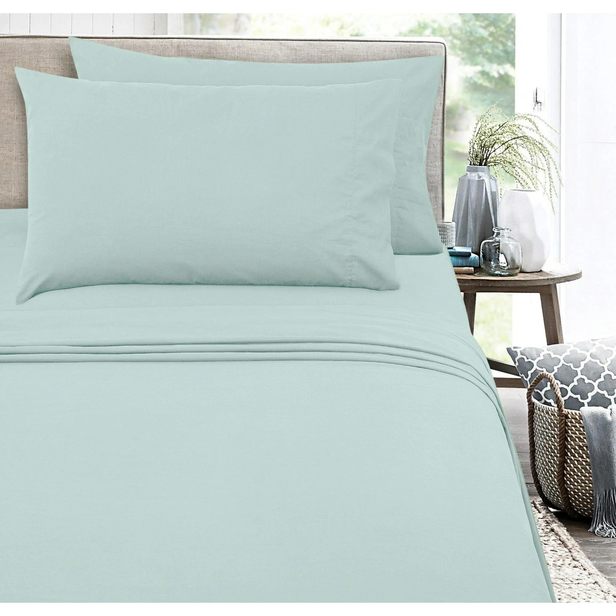 mainstays kids sheet set , twin/twin xl 66" x 96" teal cloud, 3 piece