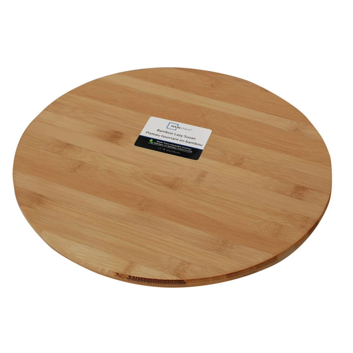 mainstays eco bamboo lazy susan organizer for kitchen, cabinet & table