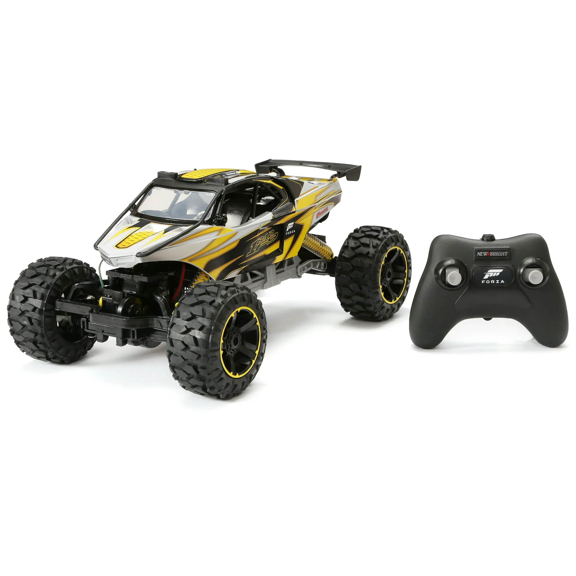 new bright (1:14) forza funco f9 battery remote control 4x4 silver buggy, 61443u child