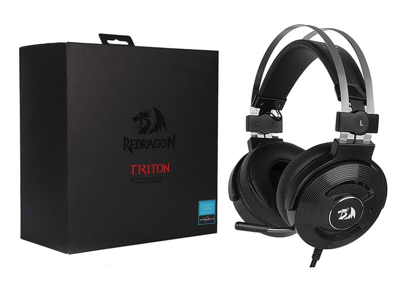 redragon h991 triton wired active noise canceling gaming headset