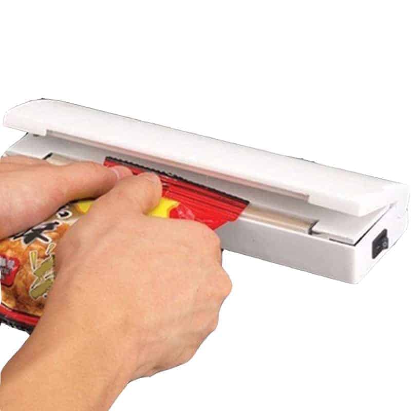 cordless plastic bag heat sealer reseal and save (white)