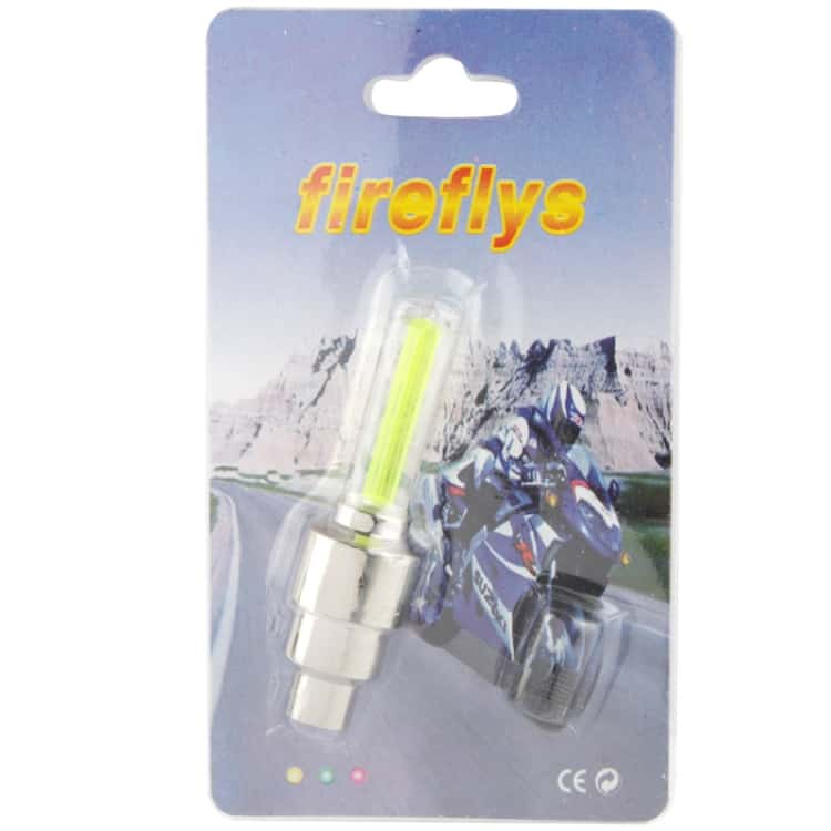 motion activated led wheel lights for bikes and cars from fireflys (yellow)