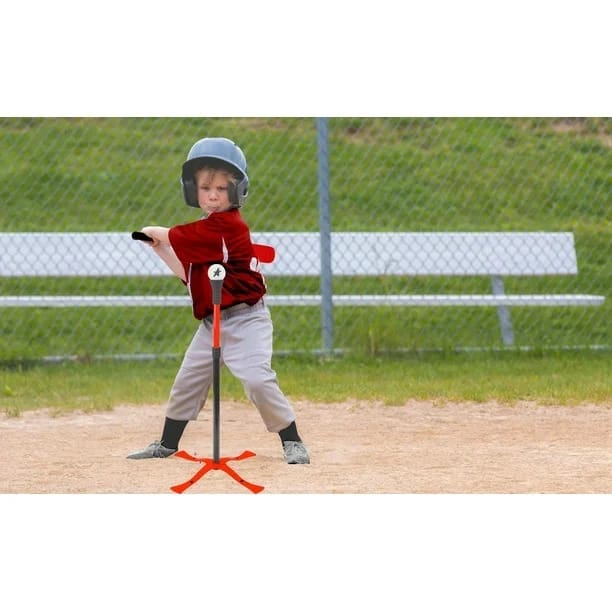future stars tee ball combo set with height adjustable tee, 24" foam bat and foam baseball 3+, 3pc set