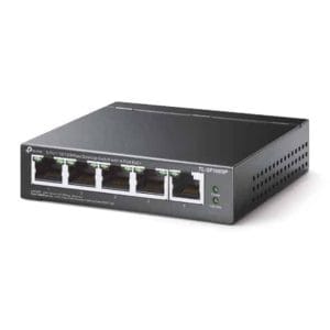 tp link 5 port 10/100mbps desktop switch with 4 port poe+ tl sf1005p