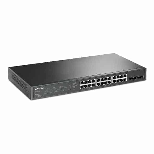 tp link jetstream 28 port gigabit smart switch with 24 port poe+ tl sg2428p